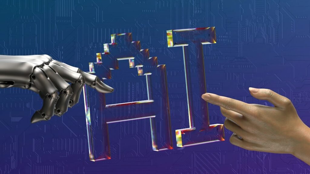Human and AI technology concept